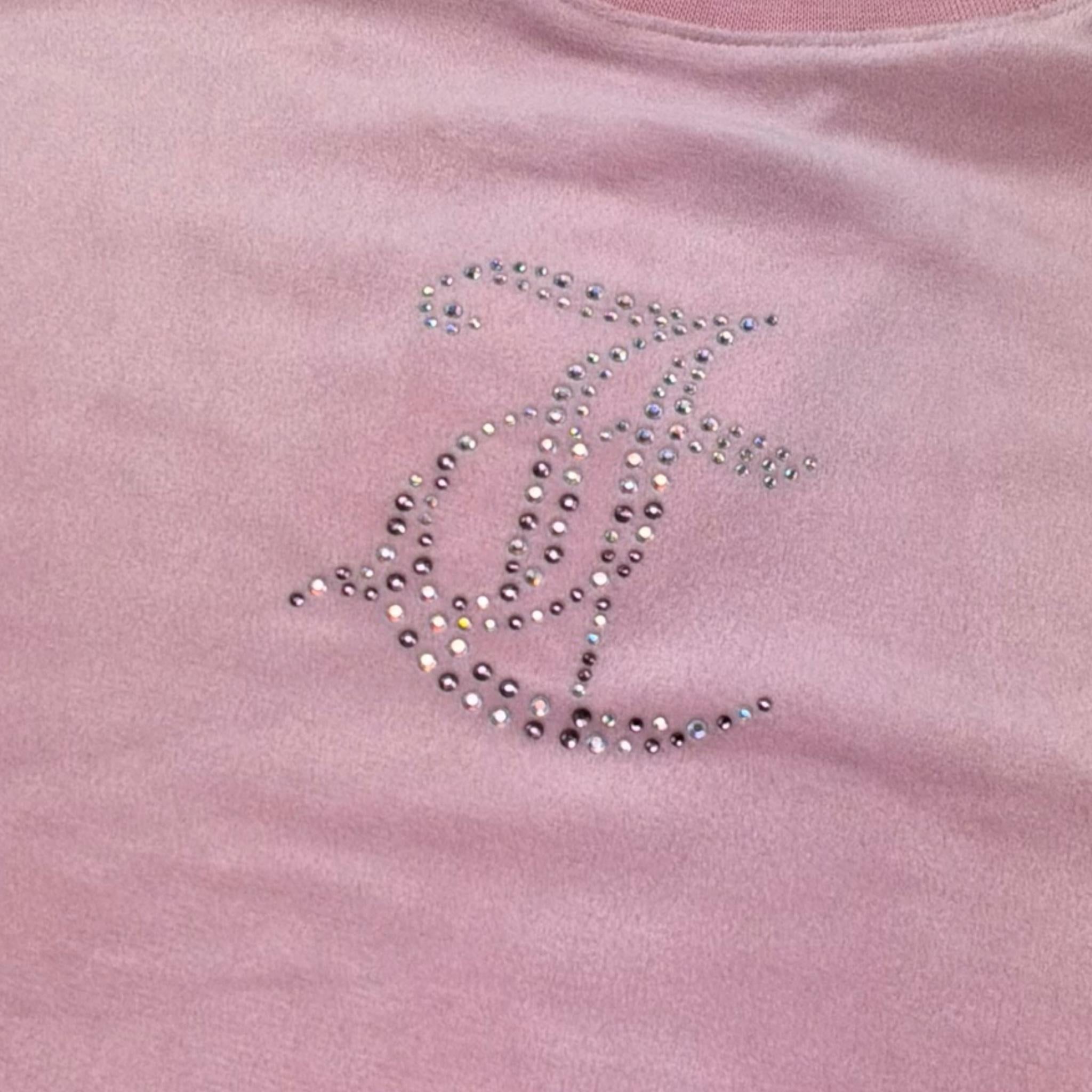 Juicy Couture T-Shirt In Velluto Tinta Unita per Bambina JBX6618 ROSA JUICY COUTURE 