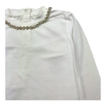 U+è BY MISS GRANT shirt tinta unita girocollo cn strass Bianco per Bambina UE1569 BIANCO U+è BY MISS GRANT 