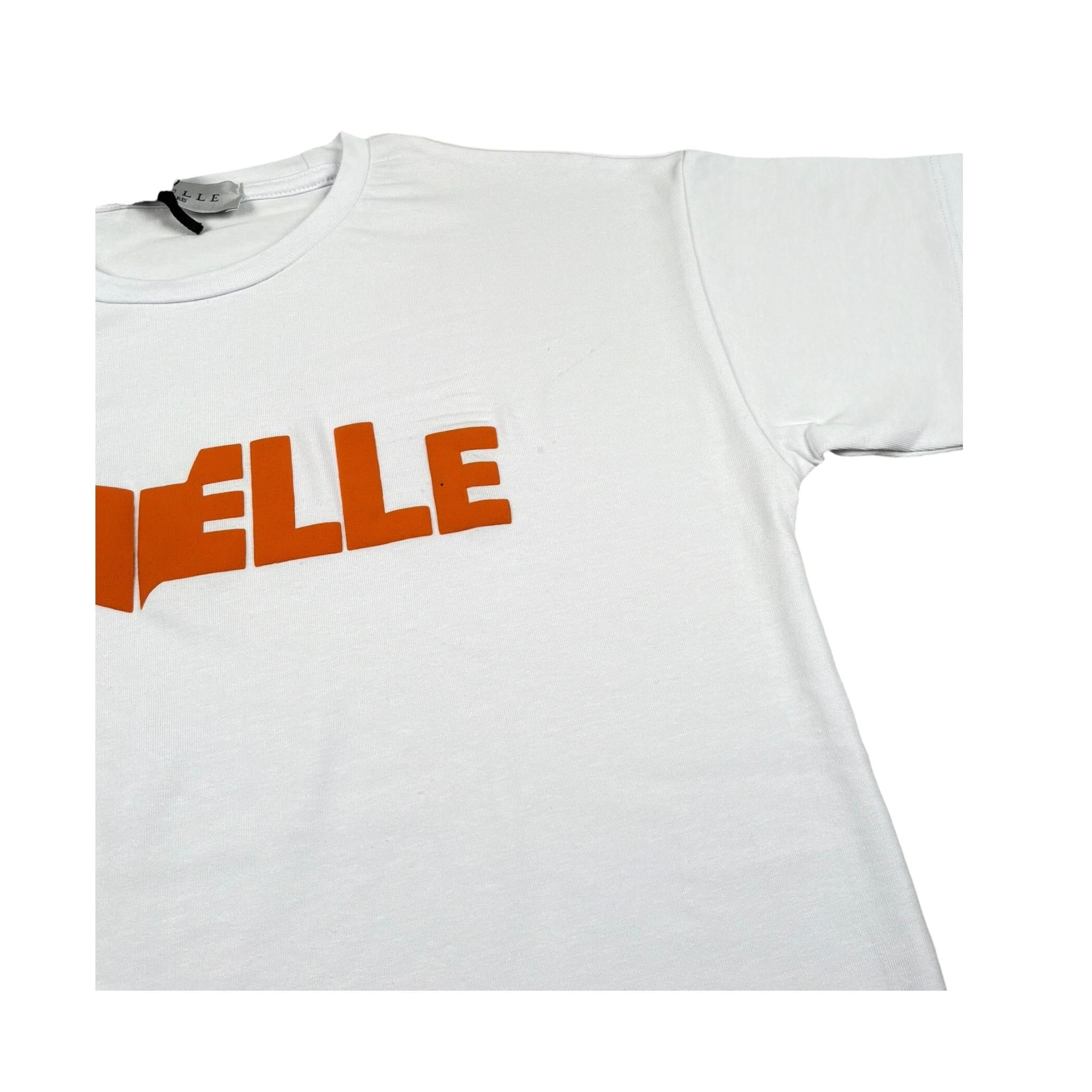 Gaelle T-Shirt Girocollo Tinta Unita con Stampa per Bambina 2746M00388 BIANCO GAELLE 