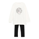 LIU JO completo 2pz felpa-leggins bicolore Panna/nero per Bambina KF4024XX PANNA/NERO LIU JO 