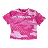 Sprayground T-Shirt Fantasia Militare Rosa Per Bambina