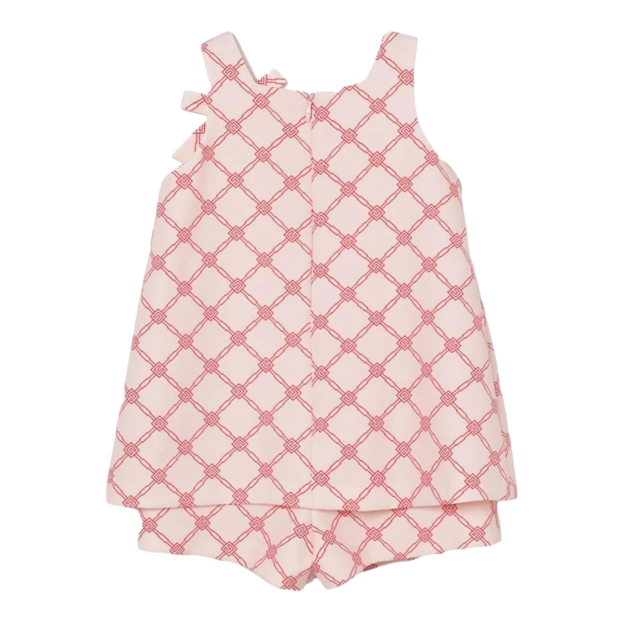 Elisabetta Franchi Pagliaccetto Giromanica Tinta Unita con Fantasia per Neonata EGTA008X ROSA ELISABETTA FRANCHI 