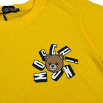 t-shirt tinta unita con logo HZK024 GIALLO MOSCHINO 