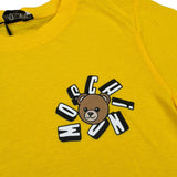 t-shirt tinta unita con logo HZK024 GIALLO MOSCHINO 