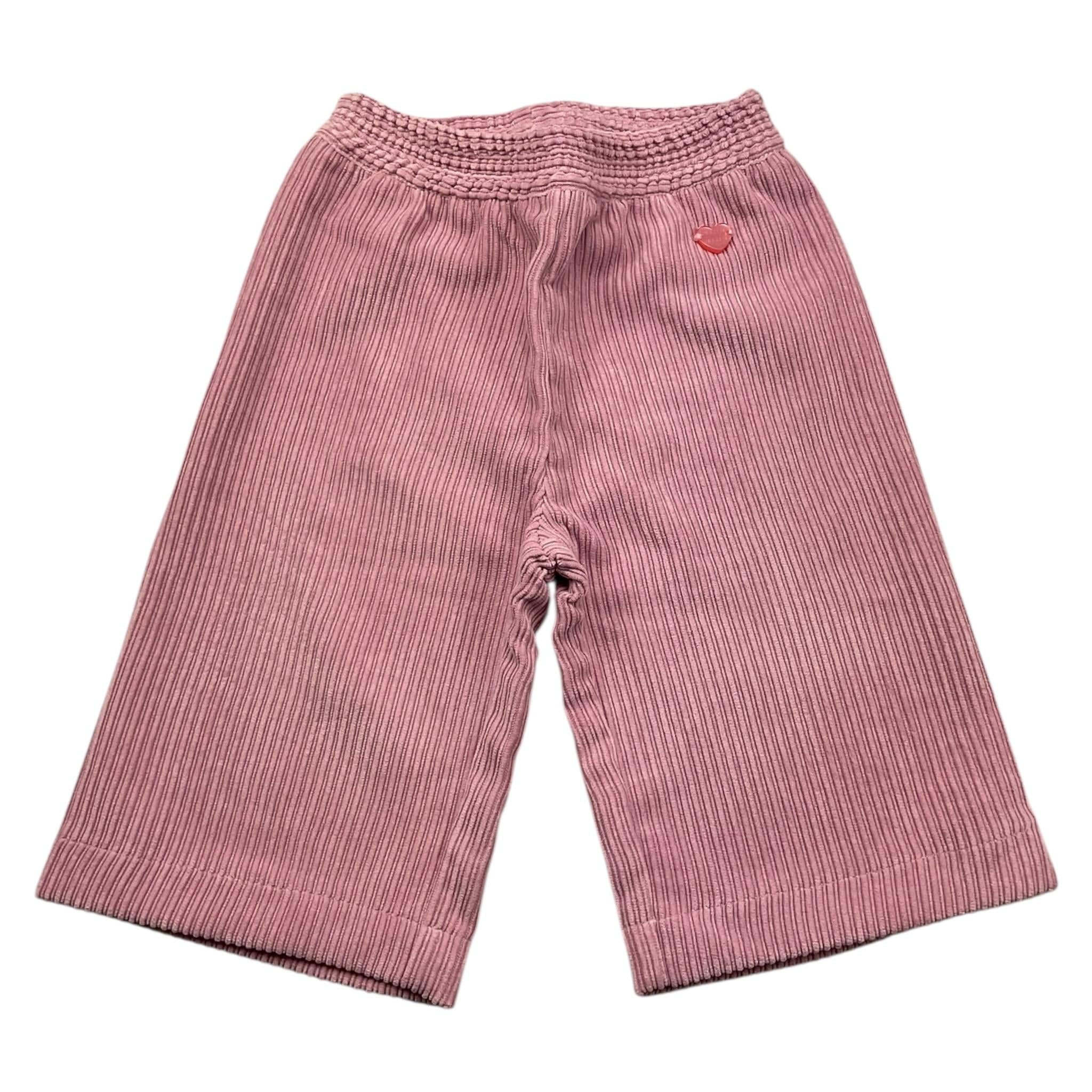 MONNALISA pantalone tinta unita modello palazzo Rosa per Neonata 37B402 ROSA MONNALISA 