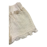 Bamboom+Babies Short Tinta Unita In Maglia con Elastico In Vita Bianco per Neonata