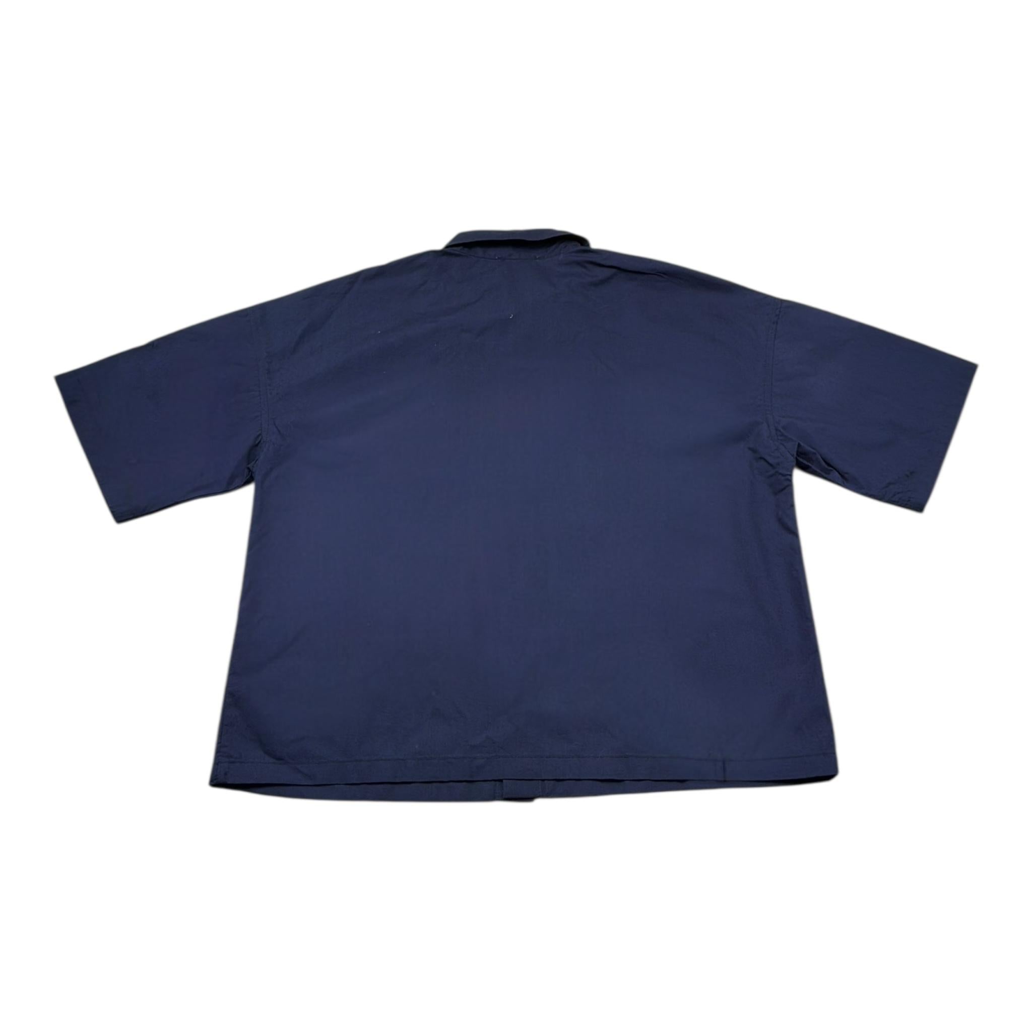 Moschino Camicia Mezza Manica Tinta Unita con Stampa per Bambina HUC01W BLU MOSCHINO 