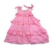 A' La Page Abito Tinta Unita con Ricami per Bambina 25SAGDRE00014 ROSA A' LA PAGE 