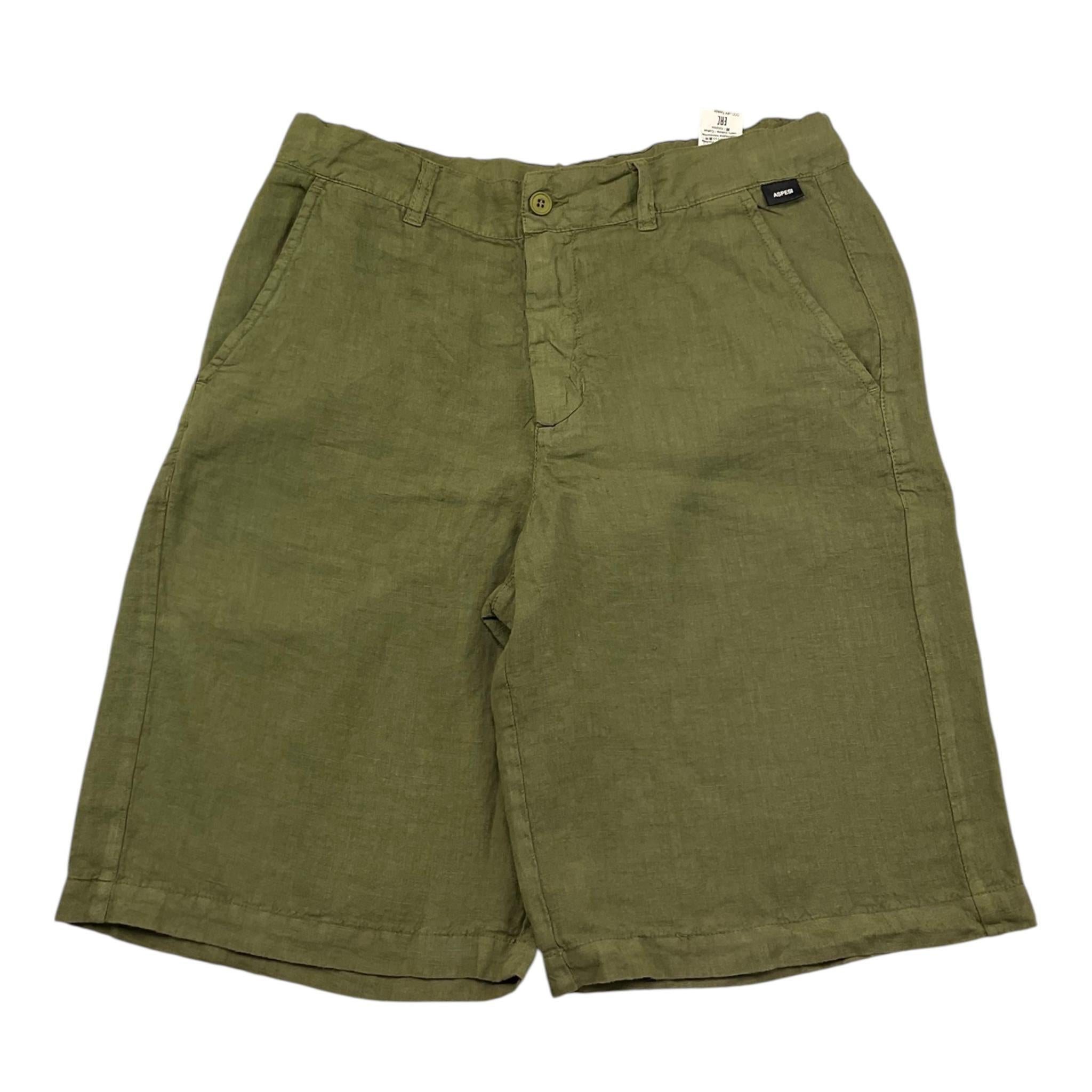 Aspesi Bermuda Tinta Unita con Girovita Regolabile per Bambino S25003PBL6000 VERDE ASPESI 