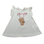 Monnalisa T-Shirt Girocollo tinta unita con Stampa Bianco per Neonata 39A609 BIANCO MONNALISA 