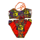 4Giveness Costume 2 Pezzi Fascia-Mutandina Multifantasia Multicolor per Bambina