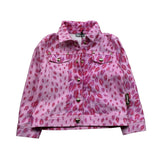 Just Cavalli Giubbino In Denim Tinta Unita con Stampe Baci per Neonata JIP26001GB ROSA JUST CAVALLI 