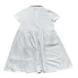 Trussardi Abito Tinta Unita Mezza Manica Modello Camicia per Bambina TGP26043VE BIANCO TRUSSARDI 