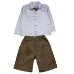 BARCELLINO completo 3 pezzi camicia-bermuda-papillon Azzurro per Bambino 105306 AZZURRO BARCELLINO 