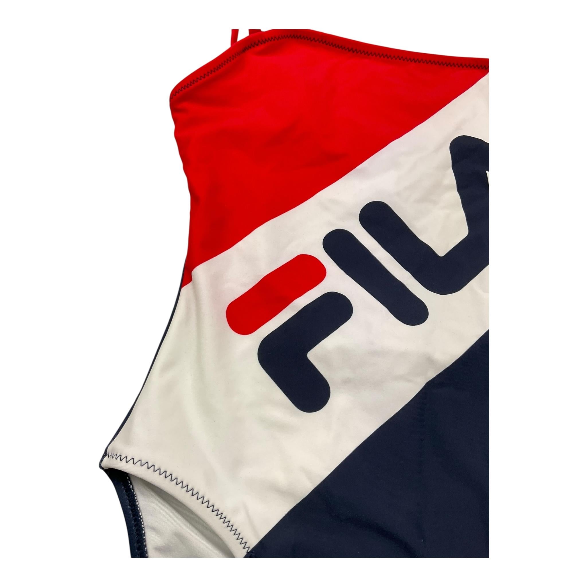 Fila Costume Intero Tricolore con Logo per Bambina 688677 MULTICOLOR FILA 