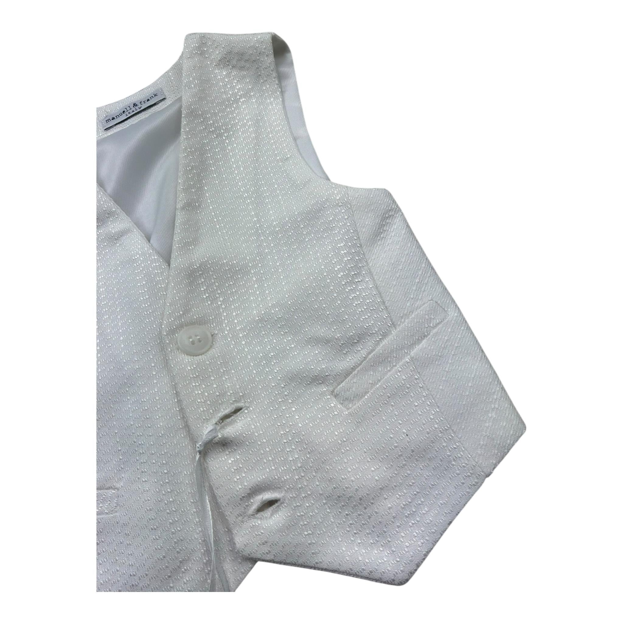 Manuel & Frank Gilet Tinta Unita per Neonato MF5312I BIANCO MANUEL & FRANK 