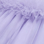 Abel & Lula Abito Tinta Unita Giromanica con Tulle per Bambina 5051X LILLA ABEL & LULA 