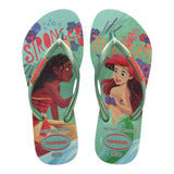 Havaianas Infradito Tinta Unita Con Fantasia Principesse Disney Verde Per Bambina