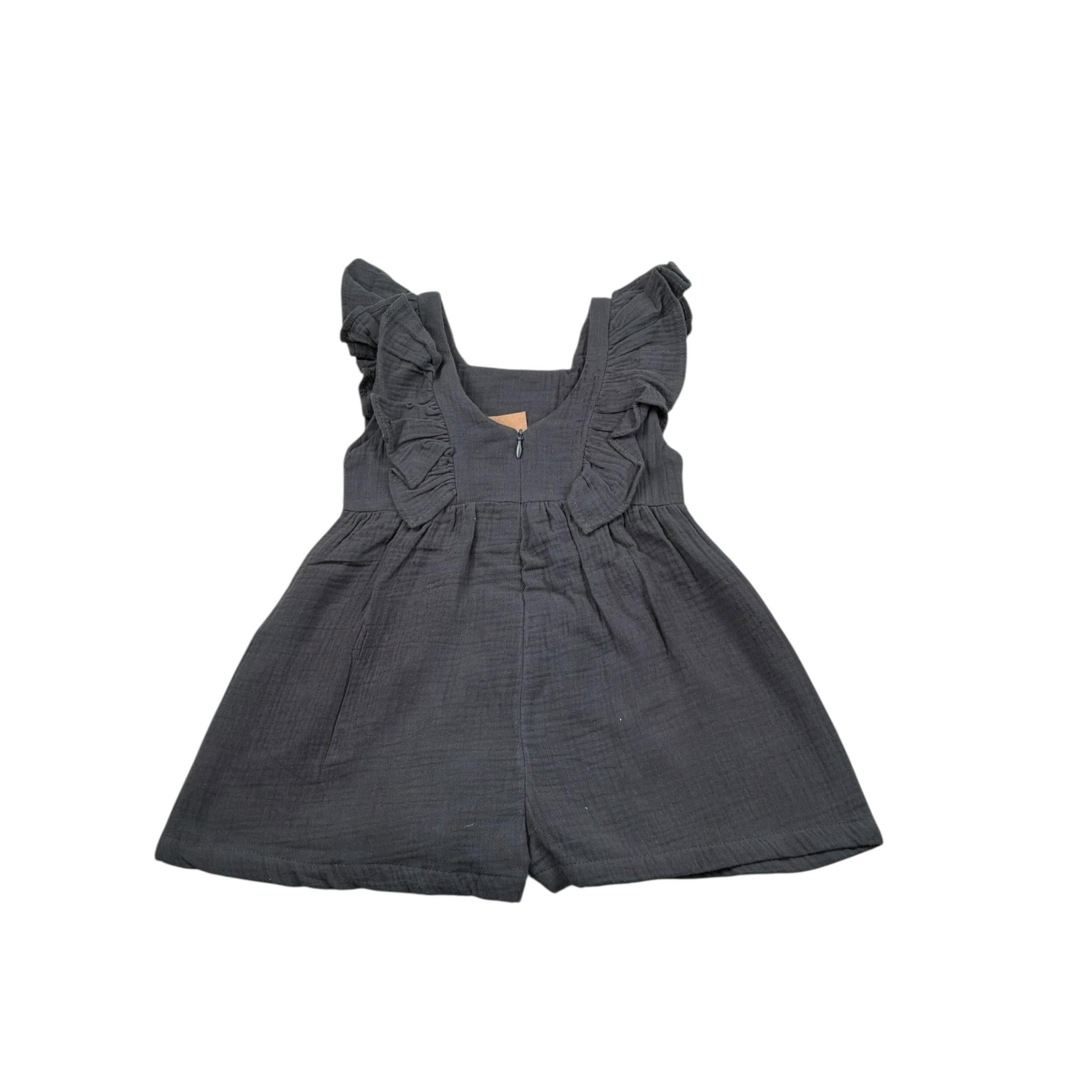 Petit Indi Tuta Tinta Unita con Stampa per Bambina SS25BK5026XJ GRIGIO PETIT INDI 