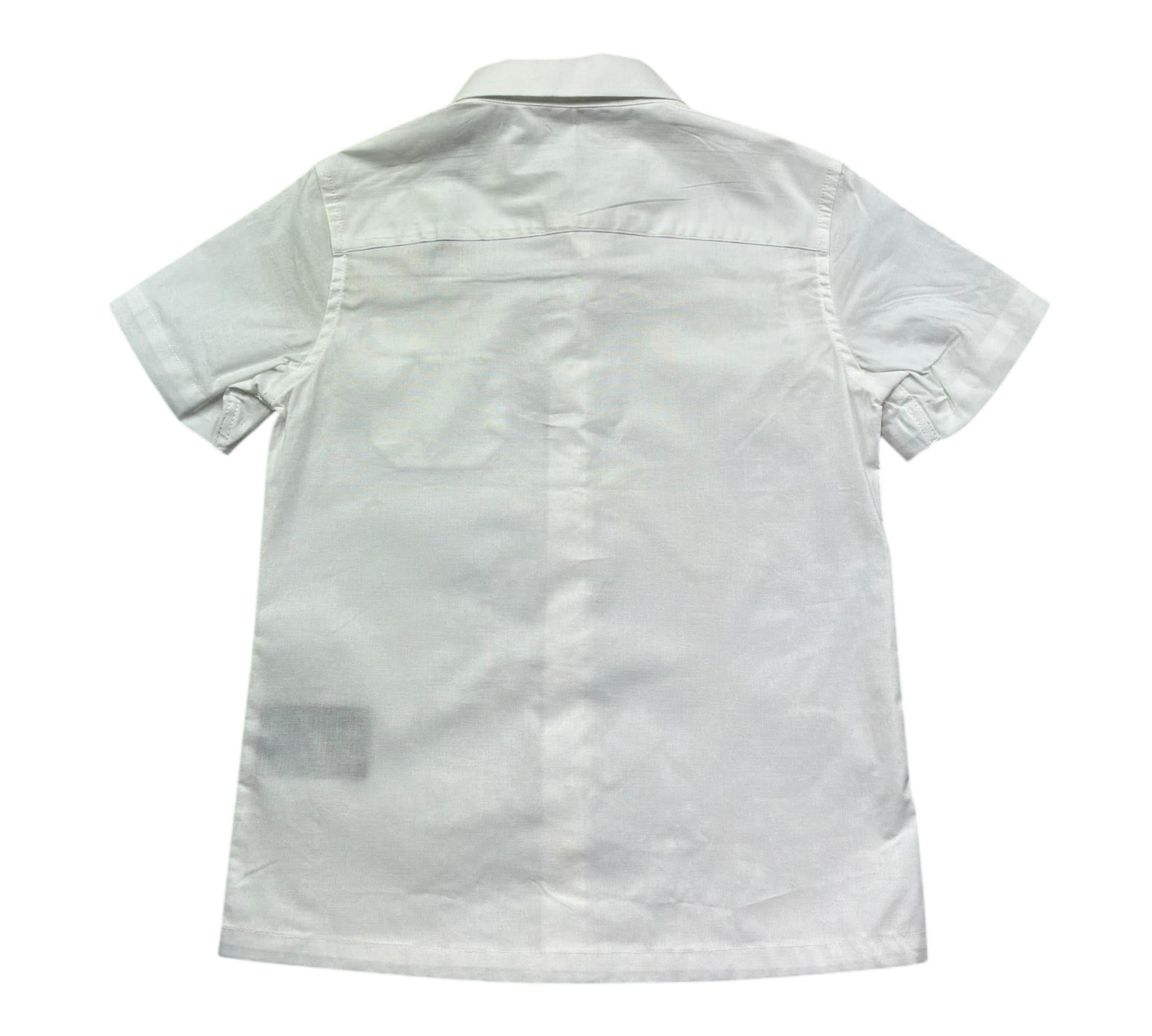 Trussardi Camicia Mezza Manica Tinta Unita con Taschino per Bambino TBP26029CA BIANCO TRUSSARDI 