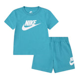 Nike Completo 2 Pezzi T-Shirt-Bermuda Tinta Unita per Neonato 59L596 TIFFANY NIKE 