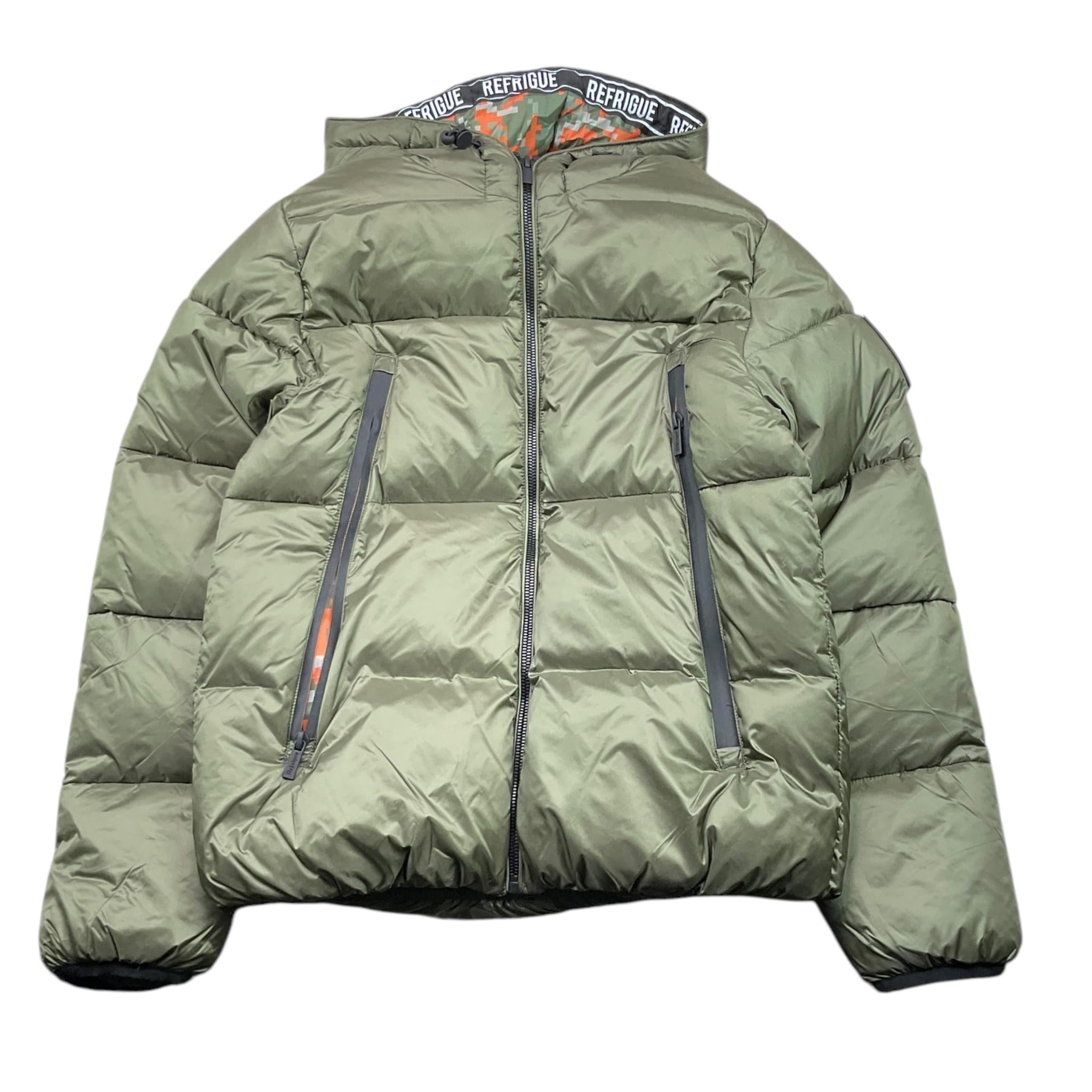 REFRIGUE giubbino tinta unita con zip e cappuccio Verde per Bambino 2831O00012 VERDE REFRIGUE 