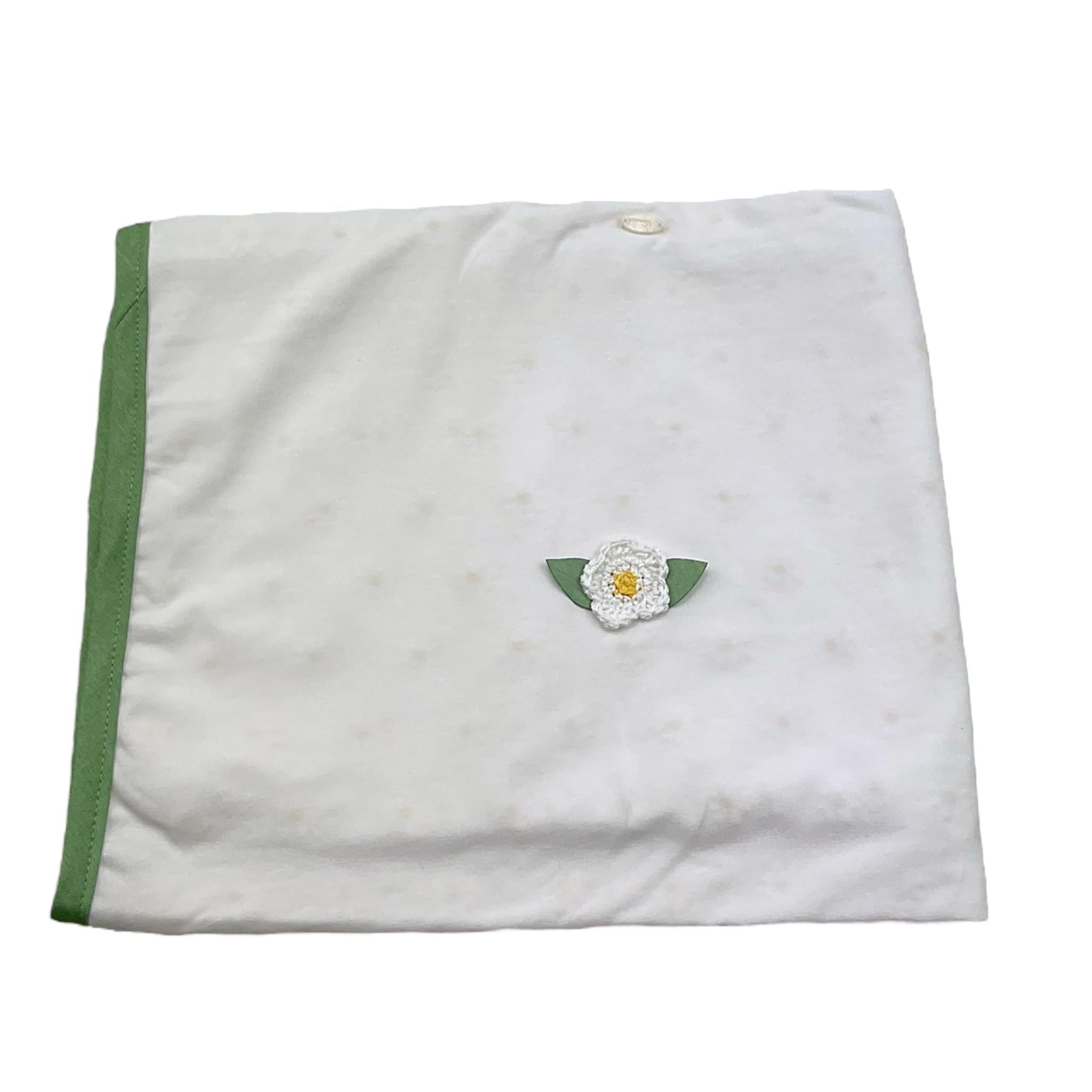 Lalalu' Coperta Tinta Unita con Applicazioni per Neonata E25COP16 BIANCO LALALU' 