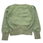 ANGEL'S FACE cardigan tinta unita lurex con applicazioni fiocchi Verde per Bambina NICOLETTEX VERDE ANGEL'S FACE 