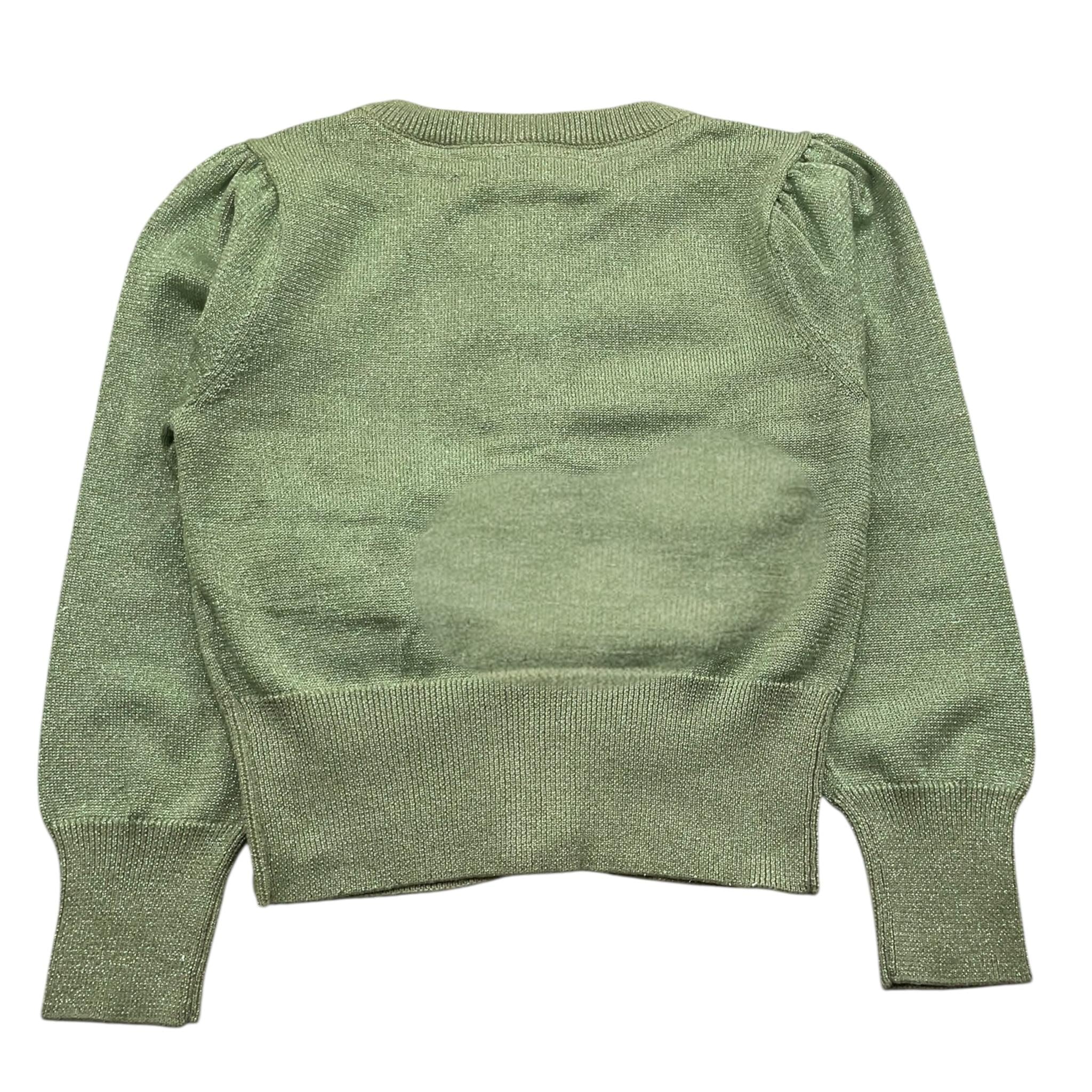 ANGEL'S FACE cardigan tinta unita lurex con applicazioni fiocchi Verde per Bambina NICOLETTEX VERDE ANGEL'S FACE 