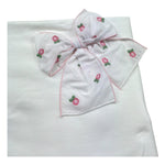Le Bebe Coperta Tinta Unita con Fiocco per Neonata BG6219 BIANCO LE BEBE 