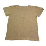 Never Too T-Shirt Girocollo Tinta Unita con Bottoni per Bambino NT1573R BEIGE NEVER TOO 