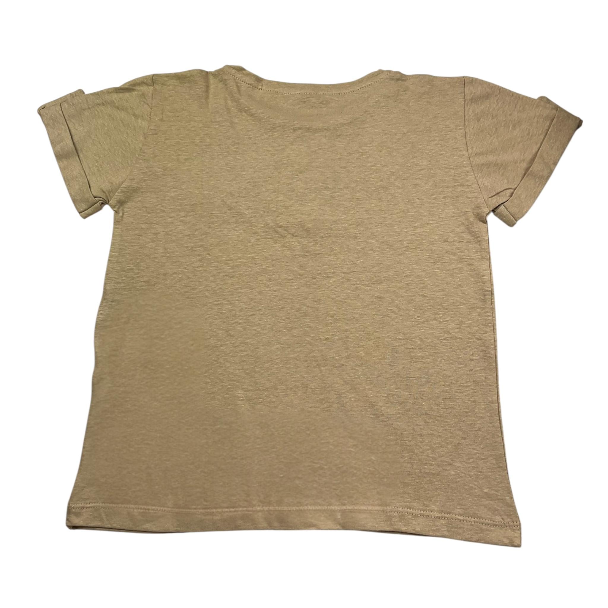 Never Too T-Shirt Girocollo Tinta Unita con Bottoni per Bambino NT1573R BEIGE NEVER TOO 