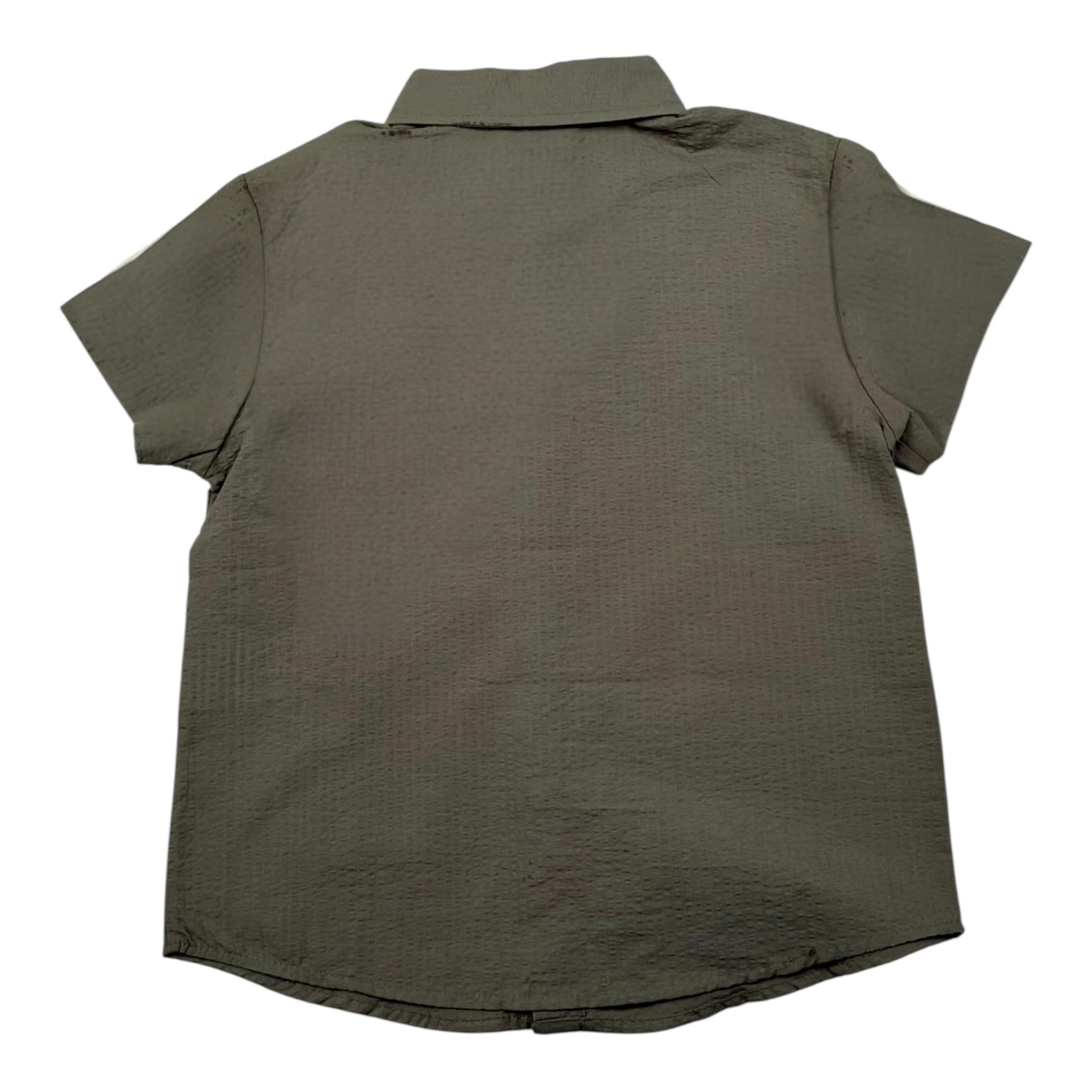 Lalalu' Camicia Mezza Manica tinta unita Verde per Bambino CML150PBX VERDE LALALU' 