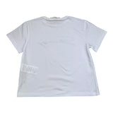 Genny Princess T-Shirt Girocollo Tinta Unita Con Brillantini Bianco Per Bambina