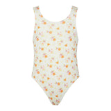 Mefui Costume Intero Tinta Unita con Fantasia per Bambina MJ250204X08 PANNA MEFUI 