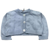 Le Bebe Coprispalle Tinta Unita con Trafori per Neonata LBG6406 AZZURRO LE BEBE 