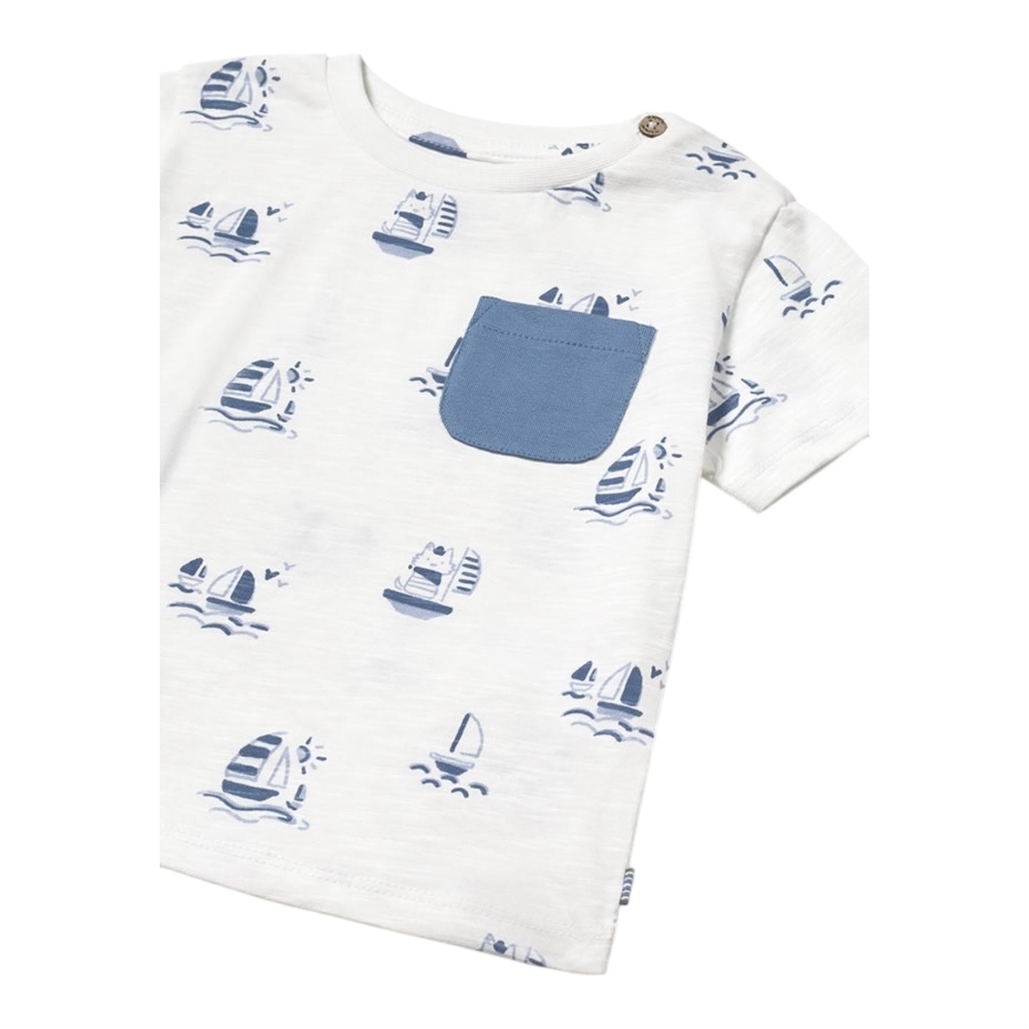 Mayoral T-Shirt Tinta Unita con Stampa per Neonato 1058 BIANCO MAYORAL 
