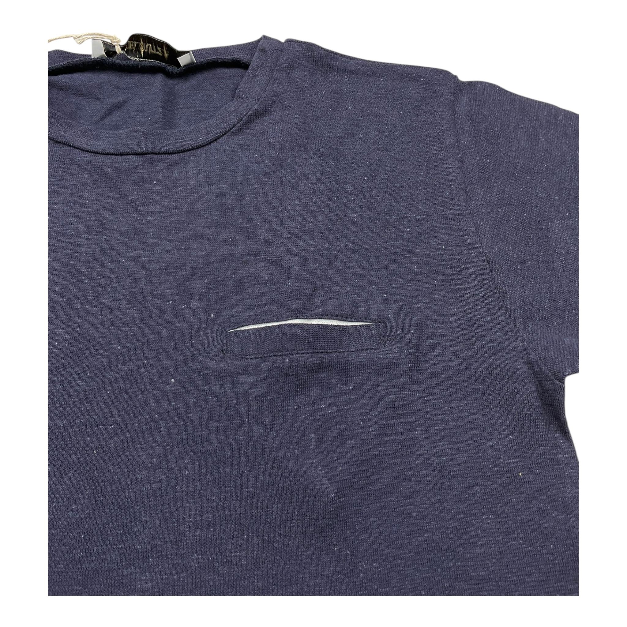 Manuel Ritz T-Shirt Girocollo Tinta Unita con Taschino per Bambino MR2939J BLU MANUEL RITZ 