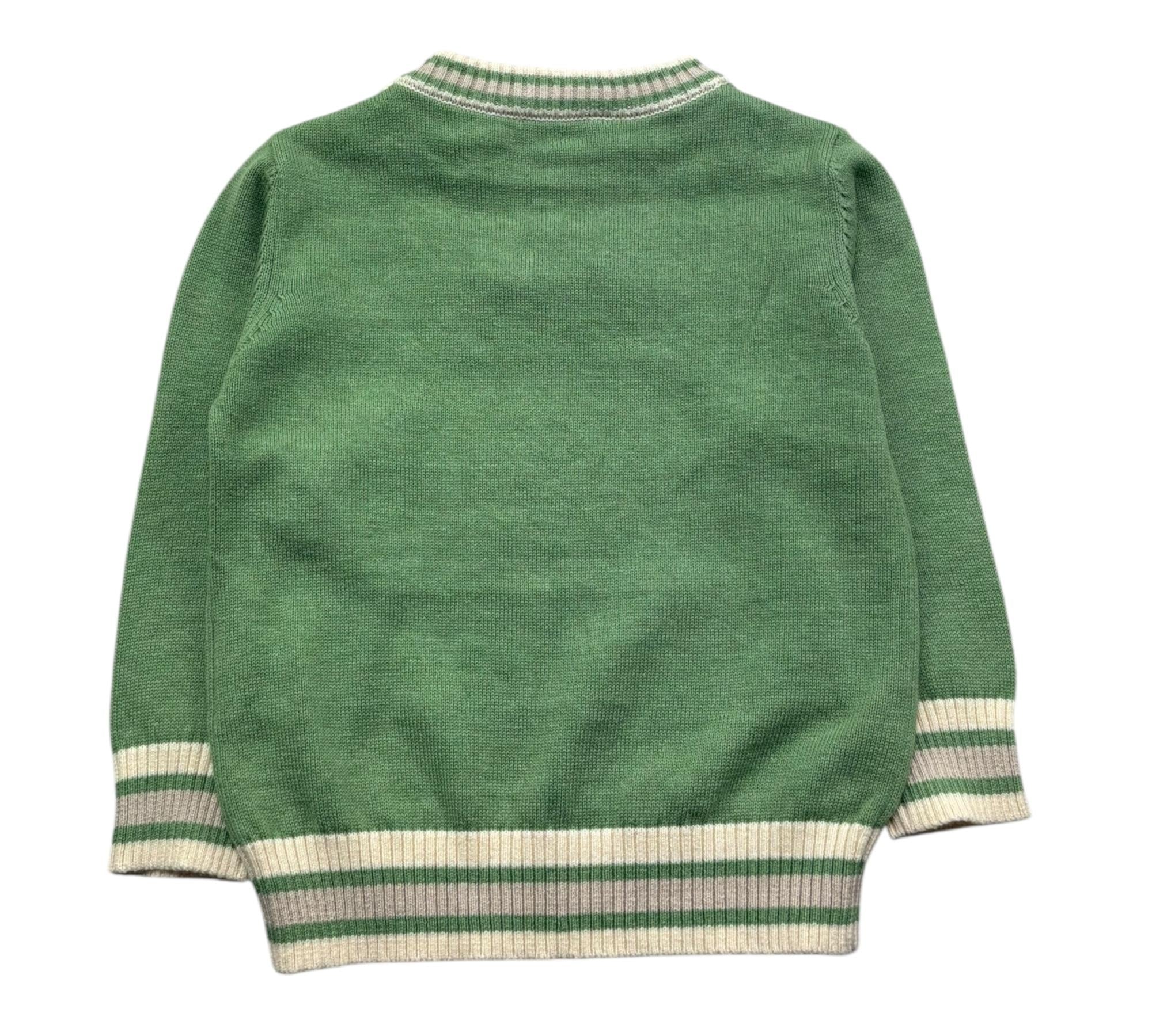 Trussardi Maglia Girocollo Tinta Unita per Neonato TIP26055MA VERDE TRUSSARDI 