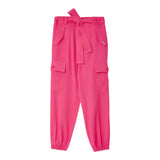 Liu Jo Pantalone Tinta Unita Con Cintura Fuxia Per Bambina