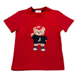 Jeckerson T-Shirt Girocollo Tinta Unita con Stampa per Bambino JB4020 ROSSO JECKERSON 