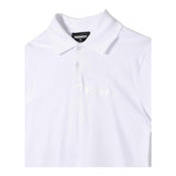 Dsquared2 Polo Tinta Unita Con Stampa Bianco Per Bambino