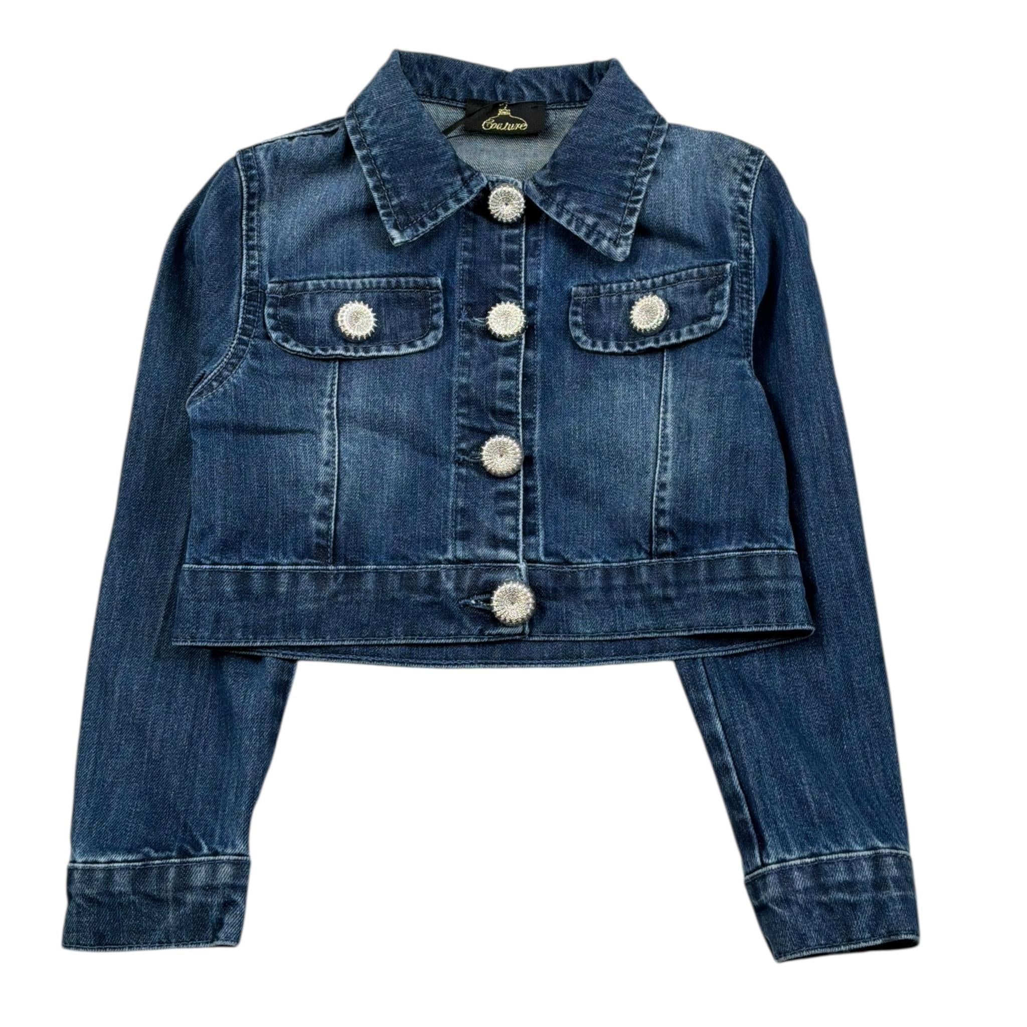 Fun & Fun Giubbino In Denim Tinta Unita per Bambina FNCBJK1043 BLU FUN & FUN 