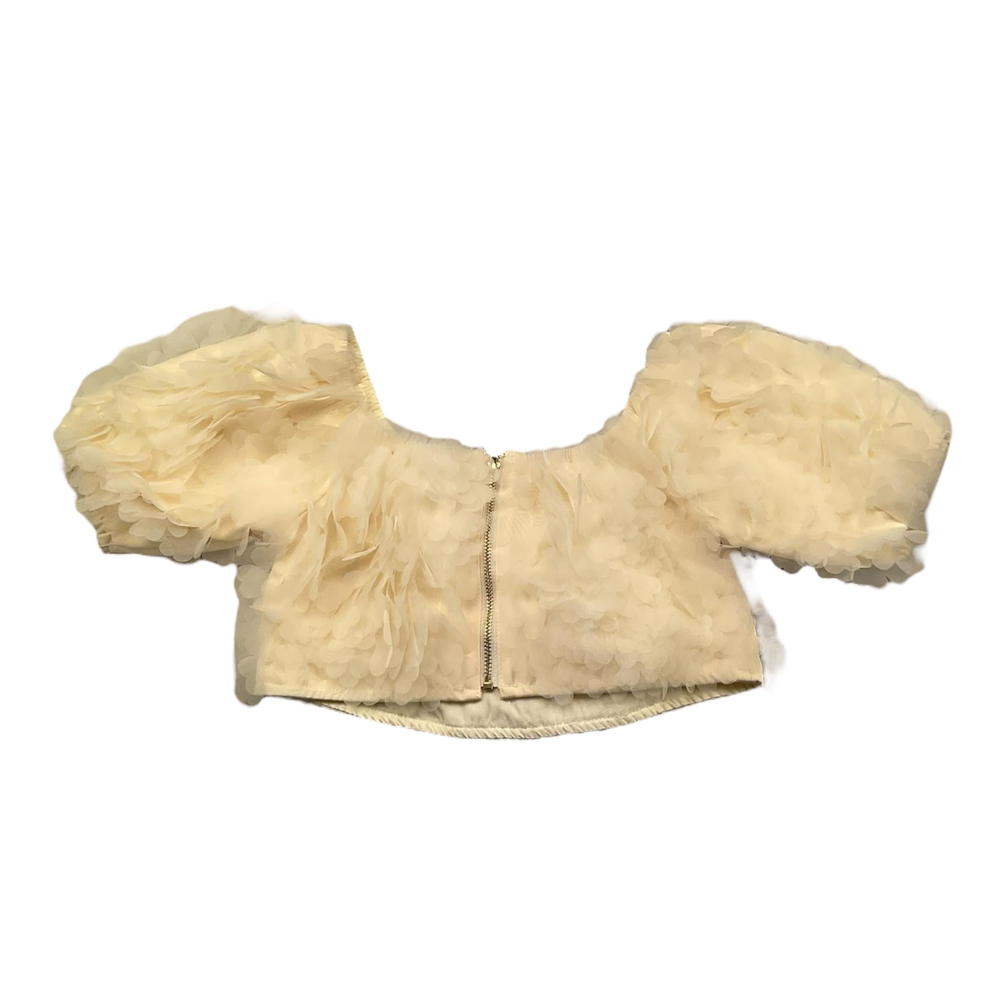 Fun & Fun Top Mezza Manica con Applicazioni Tulle per Bambina FNCBTP01046 AVORIO FUN & FUN 