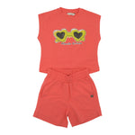Manila Grace Completo 2 Pezzi T-Shirt-Short per Bambina 418DMBS25 CORALLO MANILA GRACE 