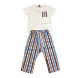 Never Too Completo 2 Pezzi T-Shirts-Pantalone Bianco Per Neonato