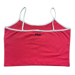 Fila Top Bretelline Tinta Unita con Logo per Bambina FAT0642 ROSA FILA 