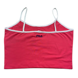 Fila Top Bretelline Tinta Unita con Logo per Bambina FAT0642 ROSA FILA 