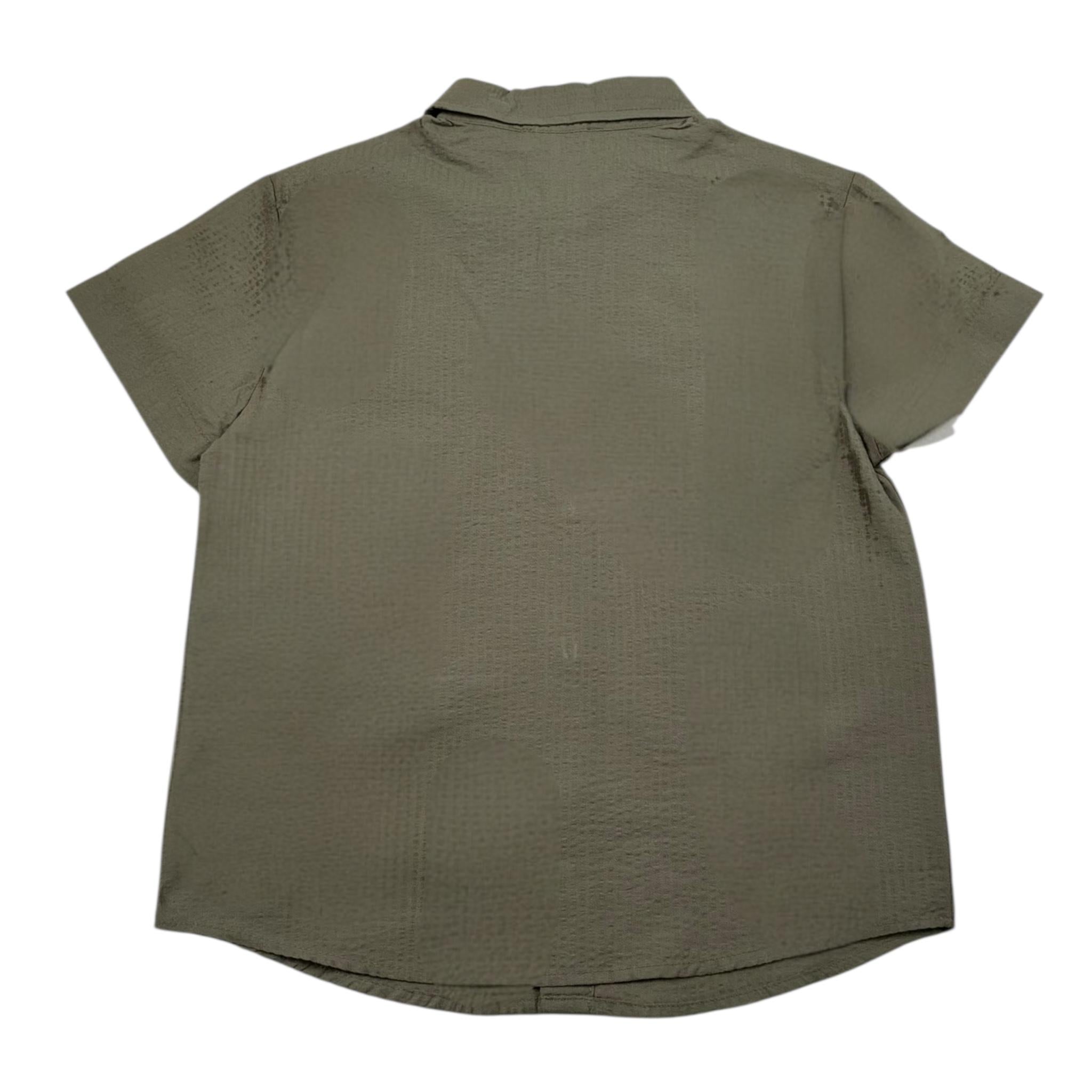 Lalalu' Camicia Mezza Manica Tinta Unita per Bambino CML150PB VERDE LALALU' 