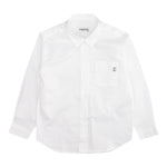 DONDUP camicia manica lunga tinta unita cn taschino Bianco per Bambino DMCA003 BIANCO DONDUP 